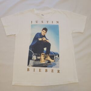 Rare Y2K Justin Bieber Concert T Shirt 2012 Youth Sz Med Hip Hop Music